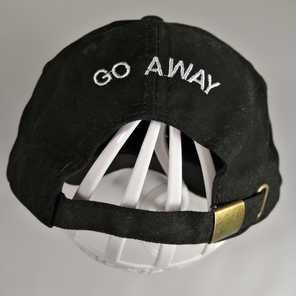 Go Away Black Dad Hat NWOT
